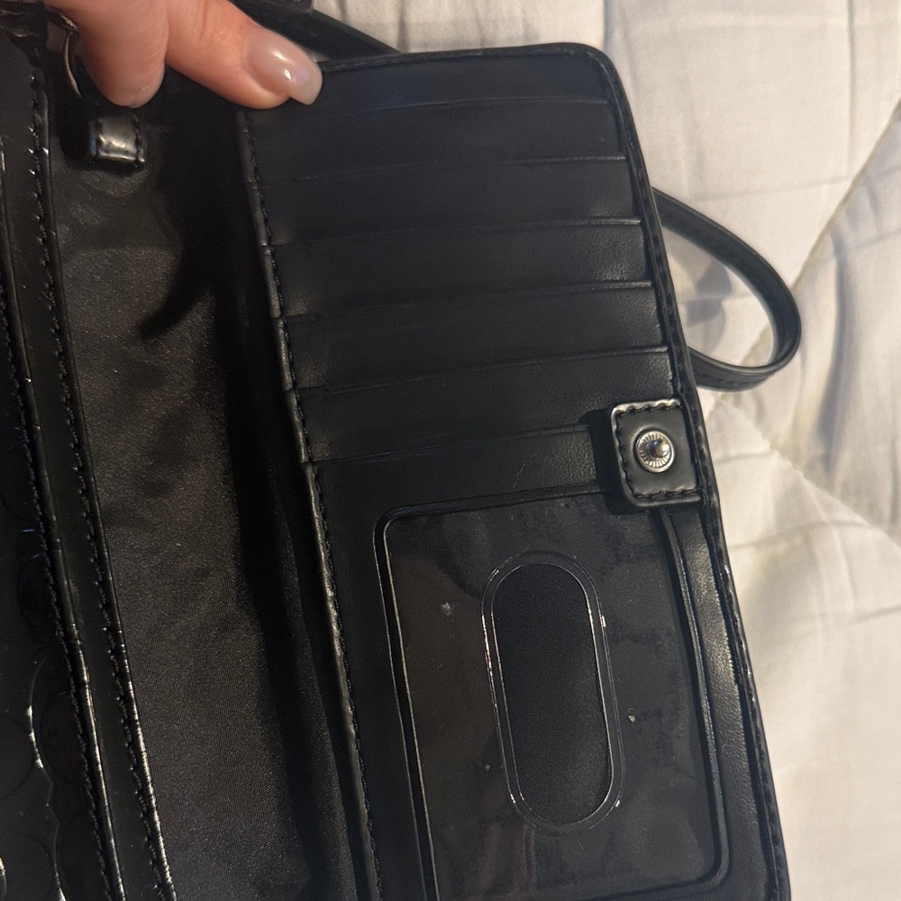 Coach Black Leather Wristlet - Picture 4 of 6
